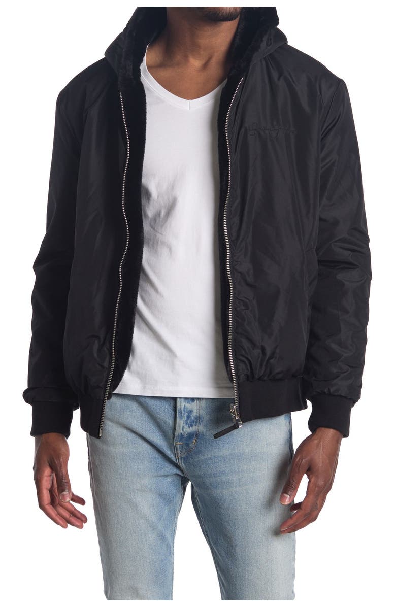 Sean John Faux Shearling Zip Jacket, Alternate, color,