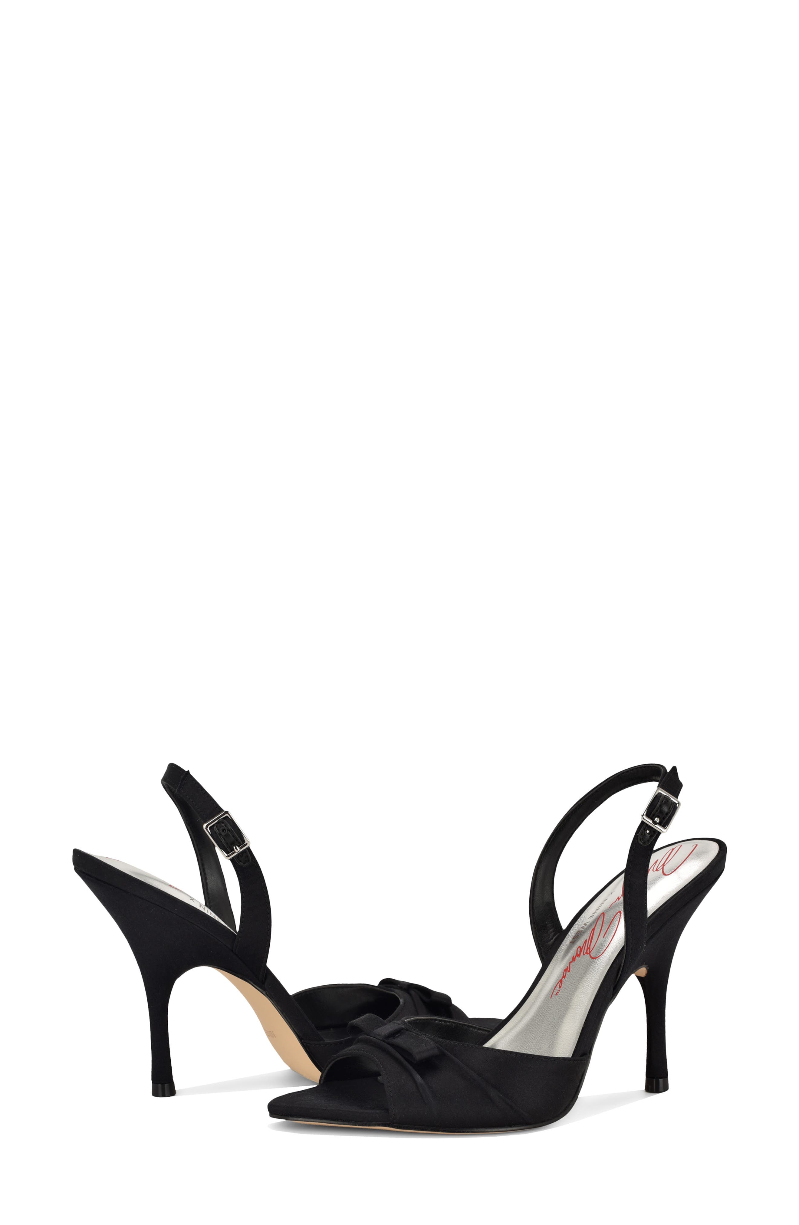 Nine West Vixxie Slingback Pointed Toe Sandal, Alternate, color, Black