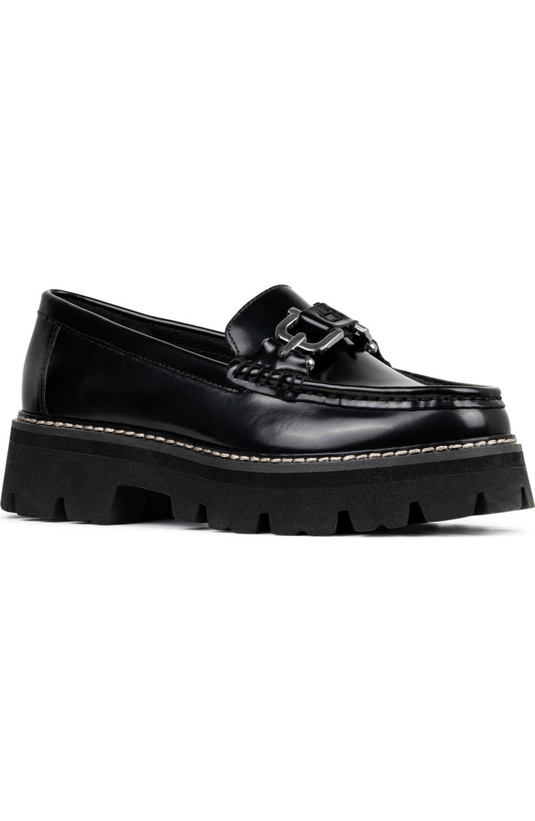 Donald Pliner Marvel Platform Bit Loafer, Main, color, Black