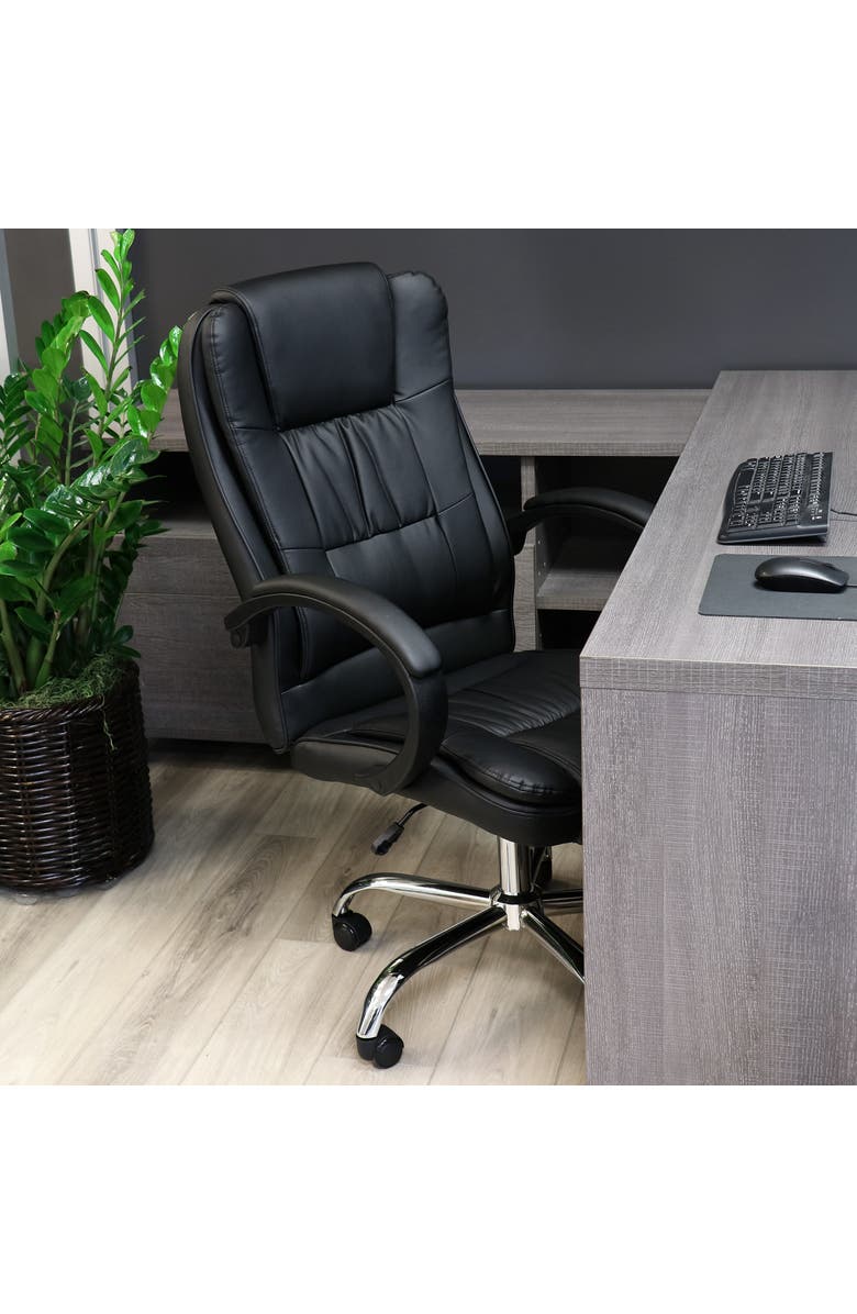 Elama High Back Adjustable Office Chair, Alternate, color, Black