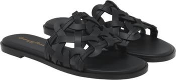 【GIANVITO ROSSI】AMALFI LEATHER FLAT SANDALS Gianvito Rossi Amalfi Sandals | Brown | FARFETCH