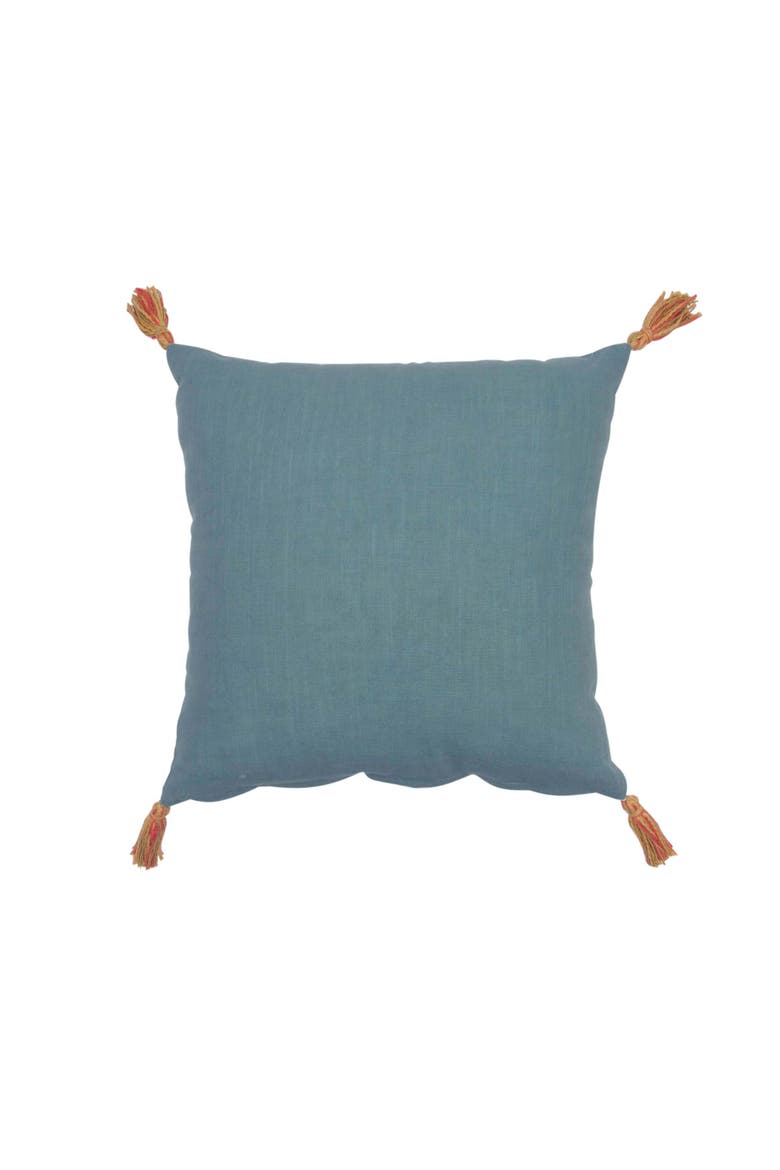 Dhruva Graphic Print Embellished Woven Throw Pillow, 18" x 18", Alternate, color, Green