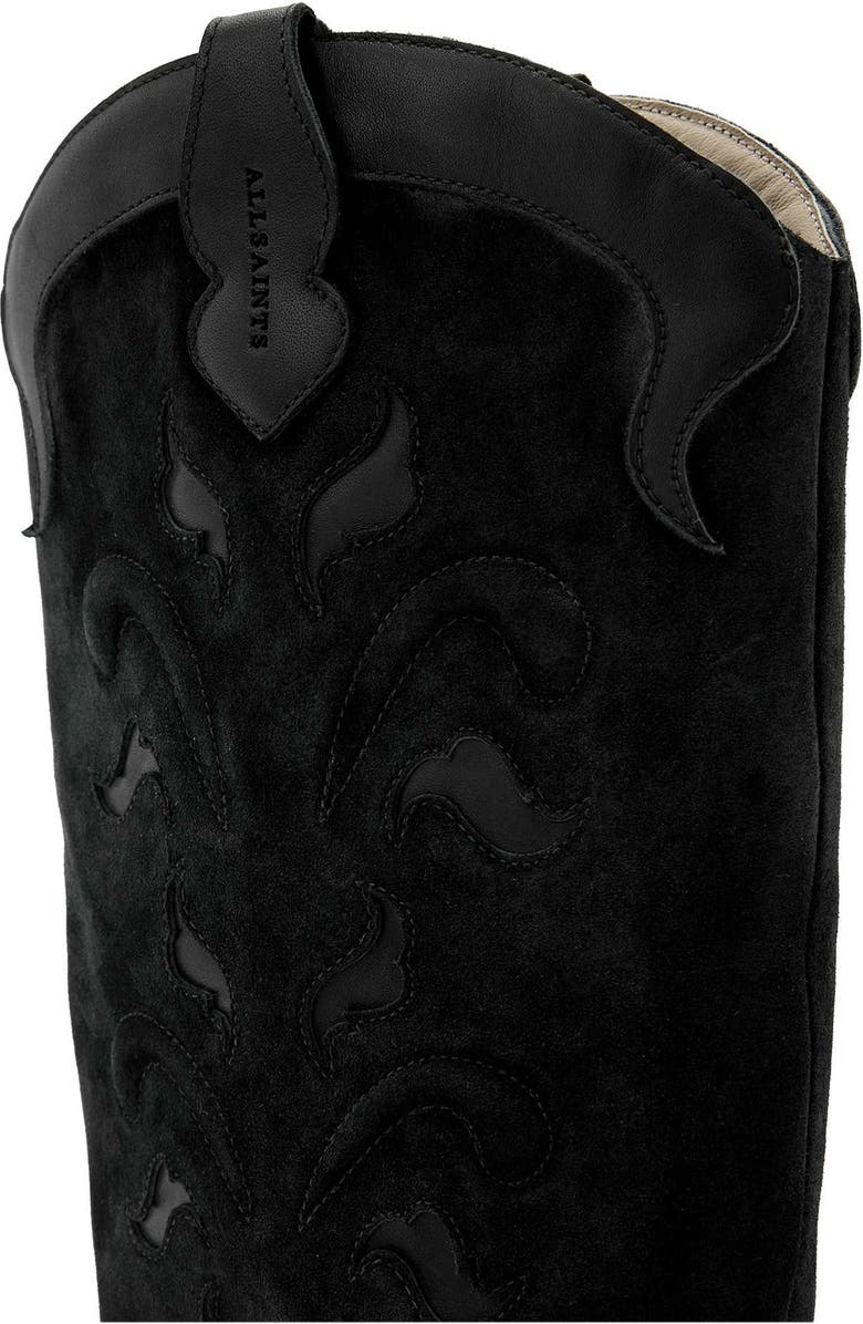 AllSaints Dolly Western Boot, Alternate, color, Black