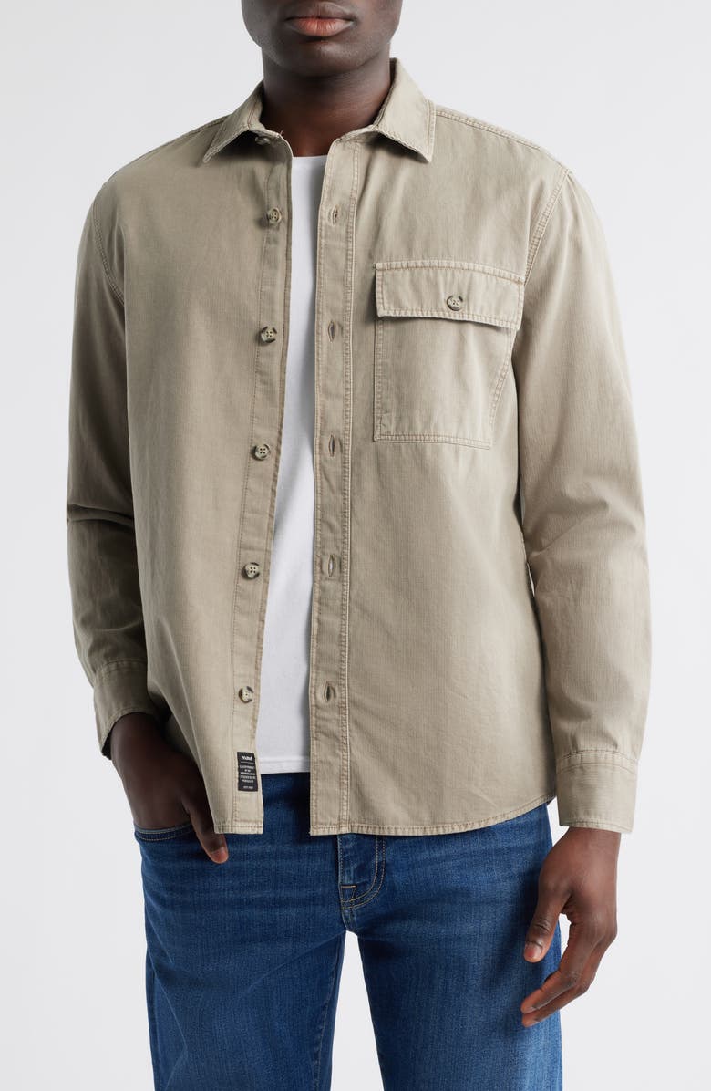 Mavi Jeans Cotton & Linen Button-Up Shirt, Main, color, Roasted Cashew