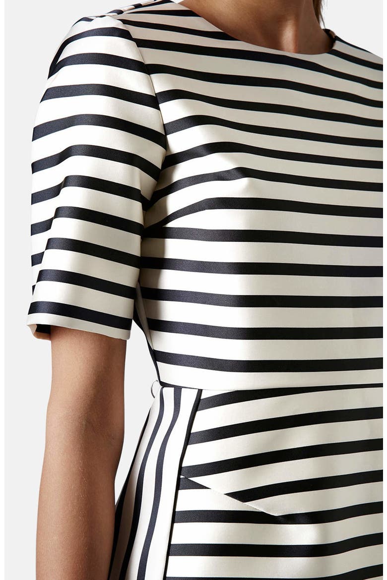 Stripe A-Line Dress, Alternate, color, GREY