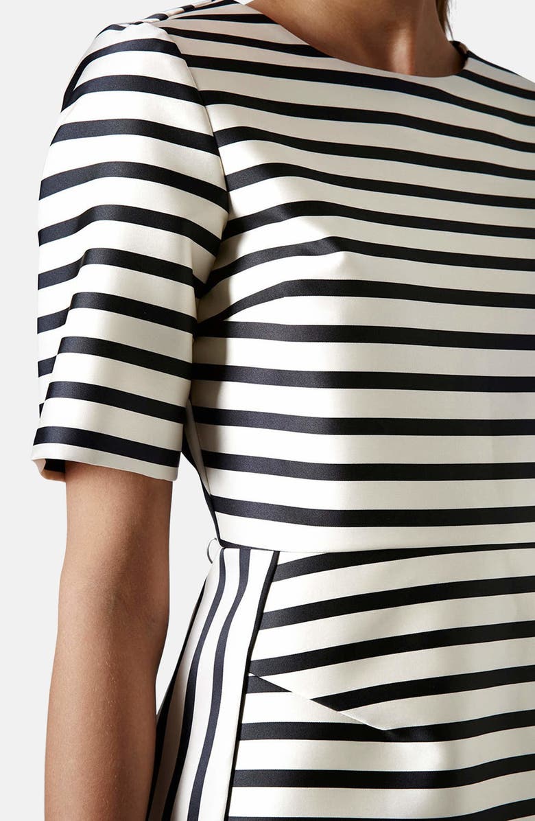 Topshop Stripe A-Line Dress, Alternate, color, 