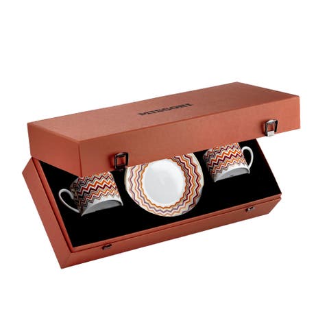Tea Cup 
Saucer Set Of 2 In Luxury Box
