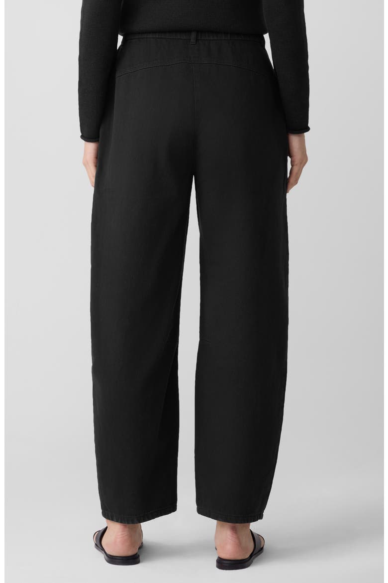 Organic Cotton Ankle Barrel Leg Pants, Alternate, color, BLACK