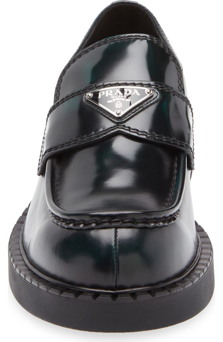 Prada Chocolate Loafer, Alternate, color, Bosco