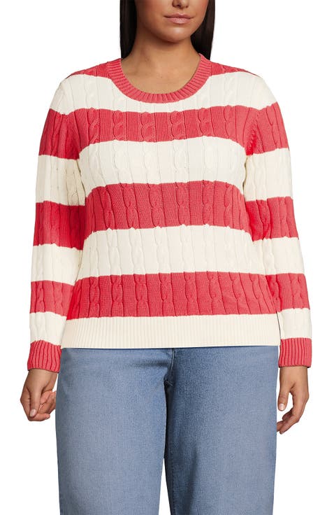 Cotton Cable Drifter Crewneck Sweater