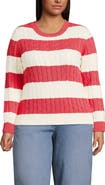 Lands' End Plus Size Drifter Classic Cable Crew Neck Sweater
