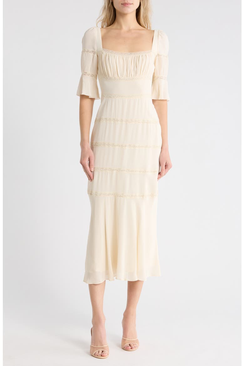 Laverna Lace Trim Maxi Dress, Main, color, CREAM