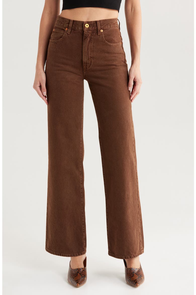 Grace High Waist Wide Leg Jeans, Main, color, NORTHERN CEDAR