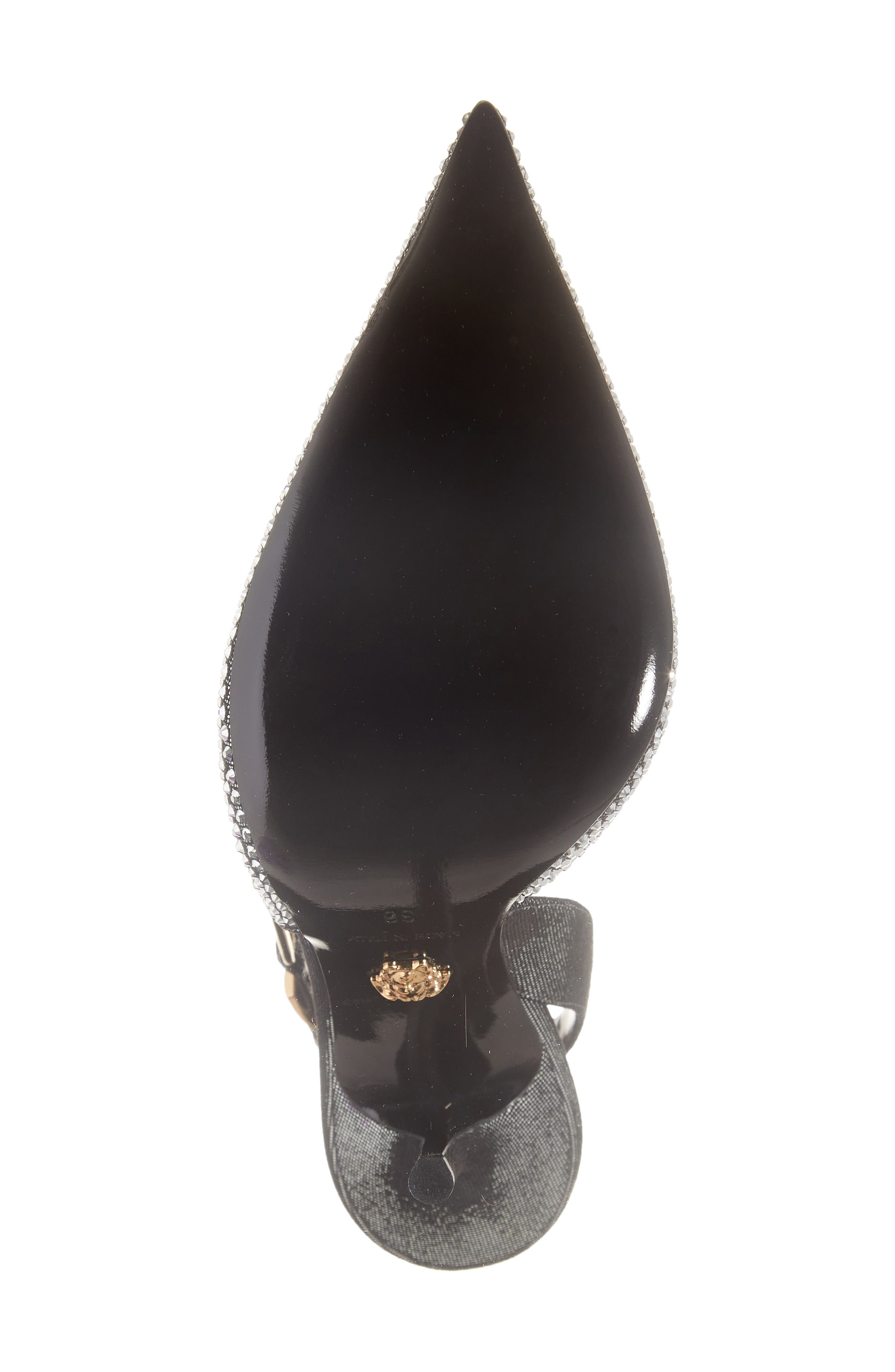 Versace Safety Pin Crystal Slingback Pump, Alternate, color, 