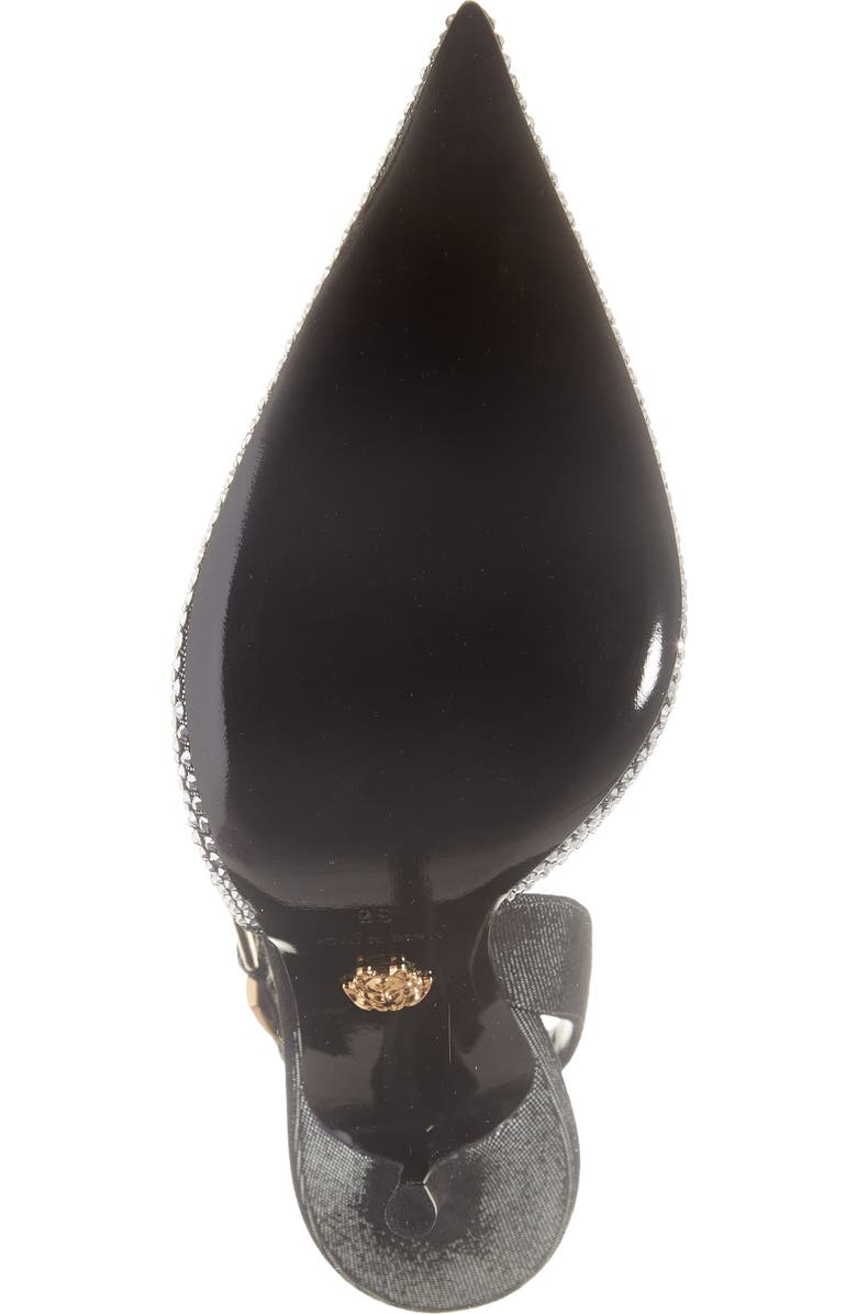 Versace Safety Pin Crystal Slingback Pump, Alternate, color,