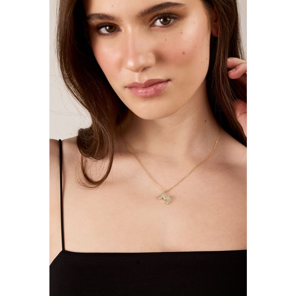 Electric Picks Bubble Letter Necklace In Gold - P