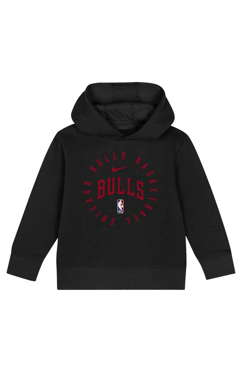 Nike Toddler Nike Black Chicago Bulls Practice Club Pullover Hoodie and Sweatpants Set, Alternate, color,