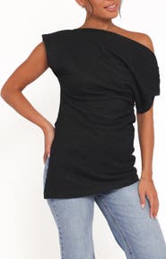 Petal & Pup Selma One Shoulder Knit Top