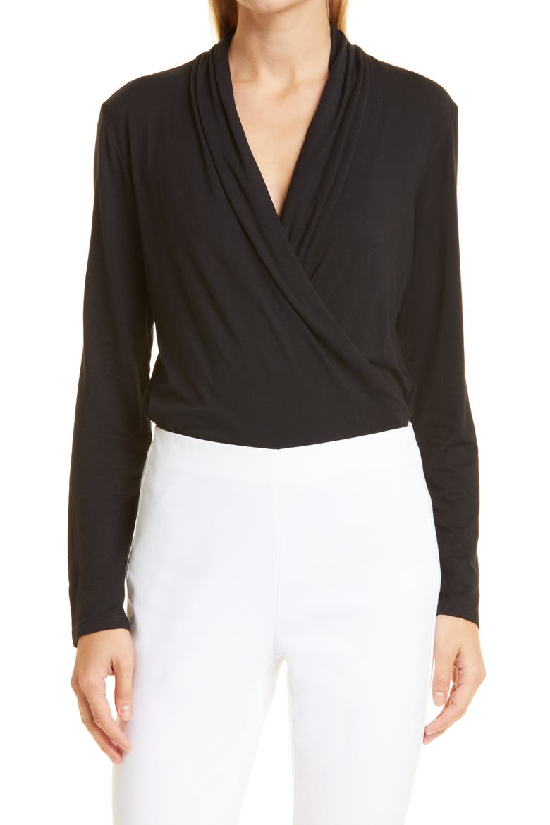 Ava Wrap Front Top, Main, color, BLACK