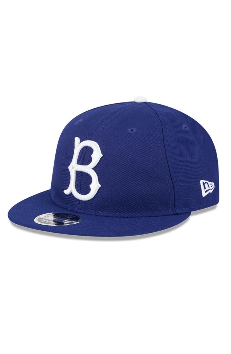 New Era Men's New Era Royal Brooklyn Dodgers Baseball Hall of Fame Retro Crown Cooperstown Collection 9FIFTY Adjustable Hat, Alternate, color, Royal
