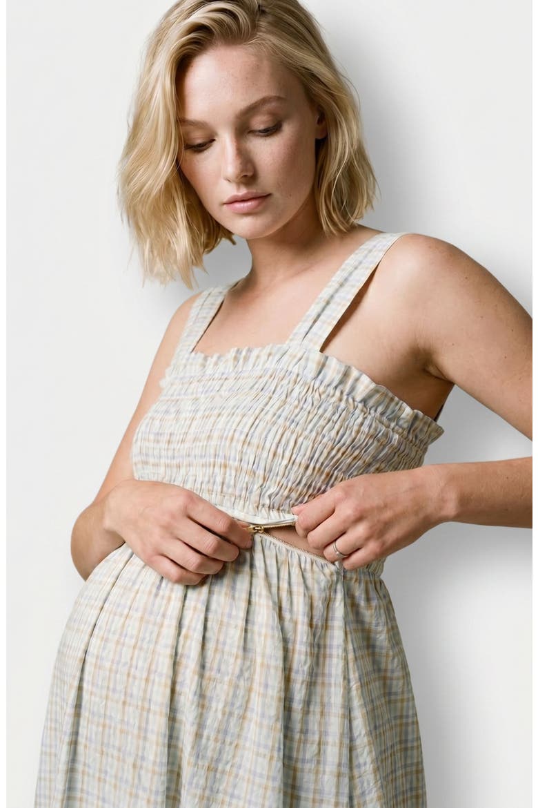 Maternity and Nursing Midi Smock Dress Alice, Alternate, color, Multicolor