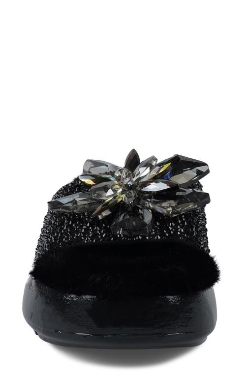 Zigi Ashey Faux Fur Platform Slide Sandal
