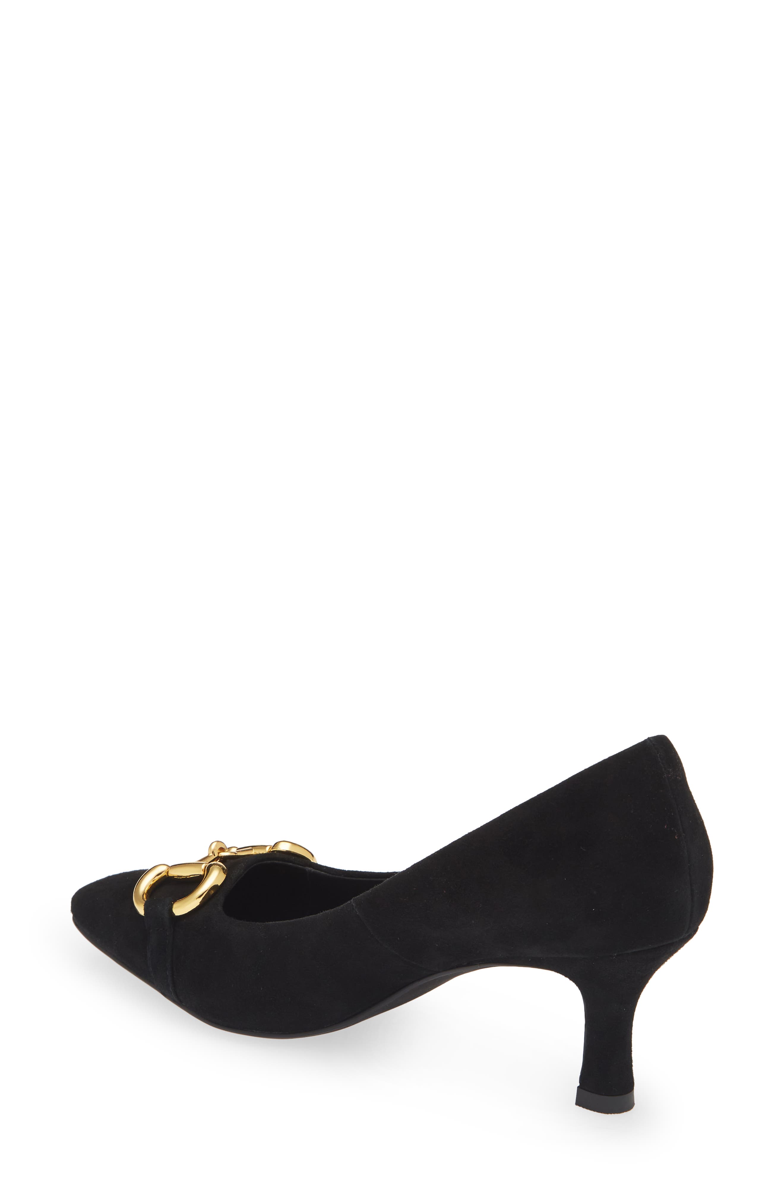 Linnae Pump, Alternate, color, BLACK SUEDE GOLD