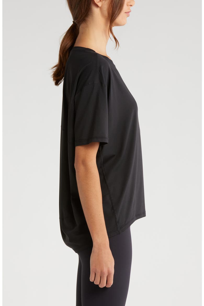 Equilibrium Cocoon T-Shirt, Alternate, color, BLACK