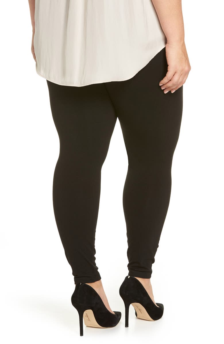 Hue High Rise Leggings, Alternate, color, Black