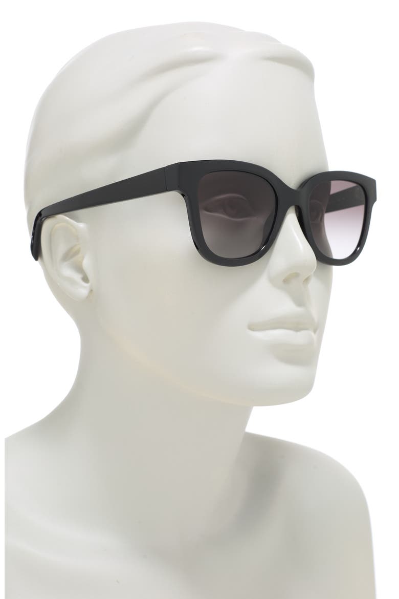 52mm Rectangle Sunglasses, Alternate, color, BLACK