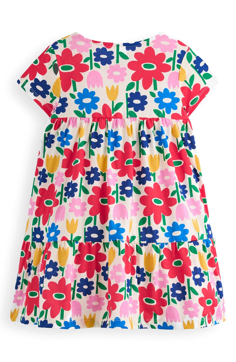 Mini Boden Kids' Ariel Twirly Cotton Jersey Dress, Alternate, color, Multi Pop Flower