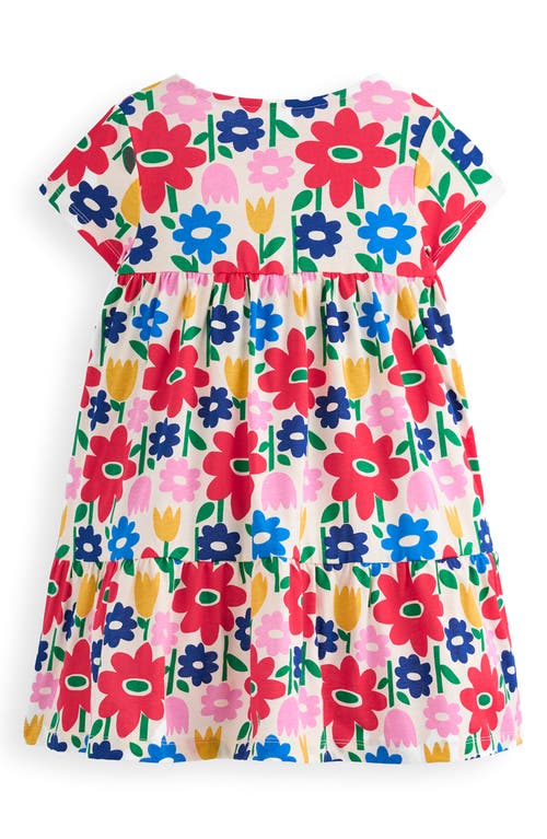 Mini Boden Kids' Ariel Twirly Cotton Jersey Dress In Multi
