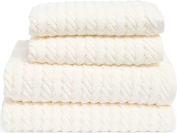 Matouk Seville 4-Piece Cotton Towel Set in Bone