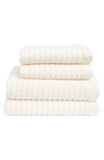 Matouk Seville 4-piece Cotton Towel Set In Bone