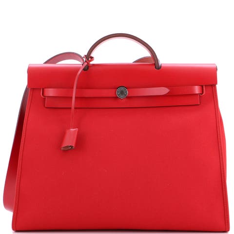 Herbag Zip Leather and Toile 39