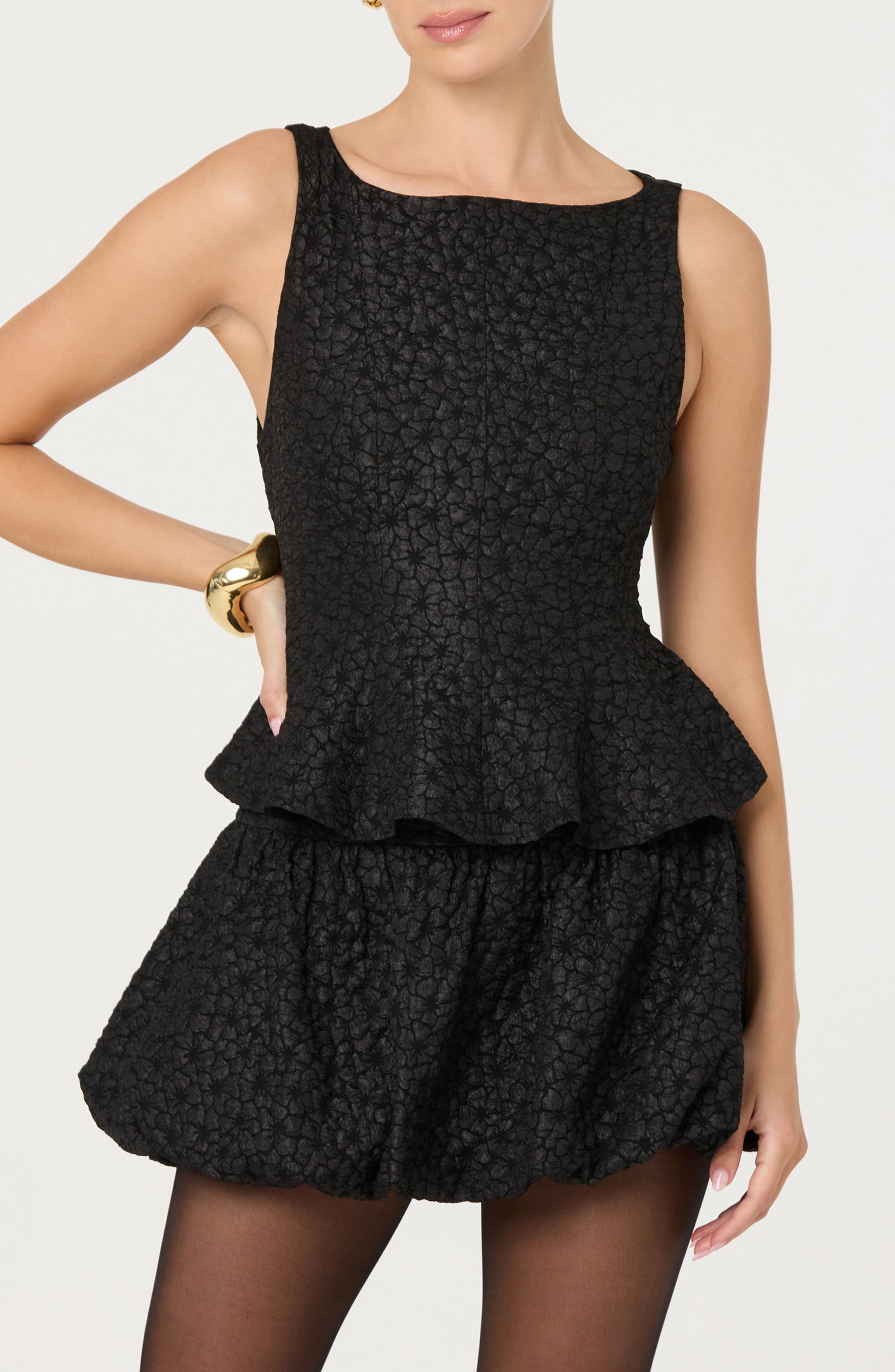 ASTR the Label Alea Sleeveless Peplum Top