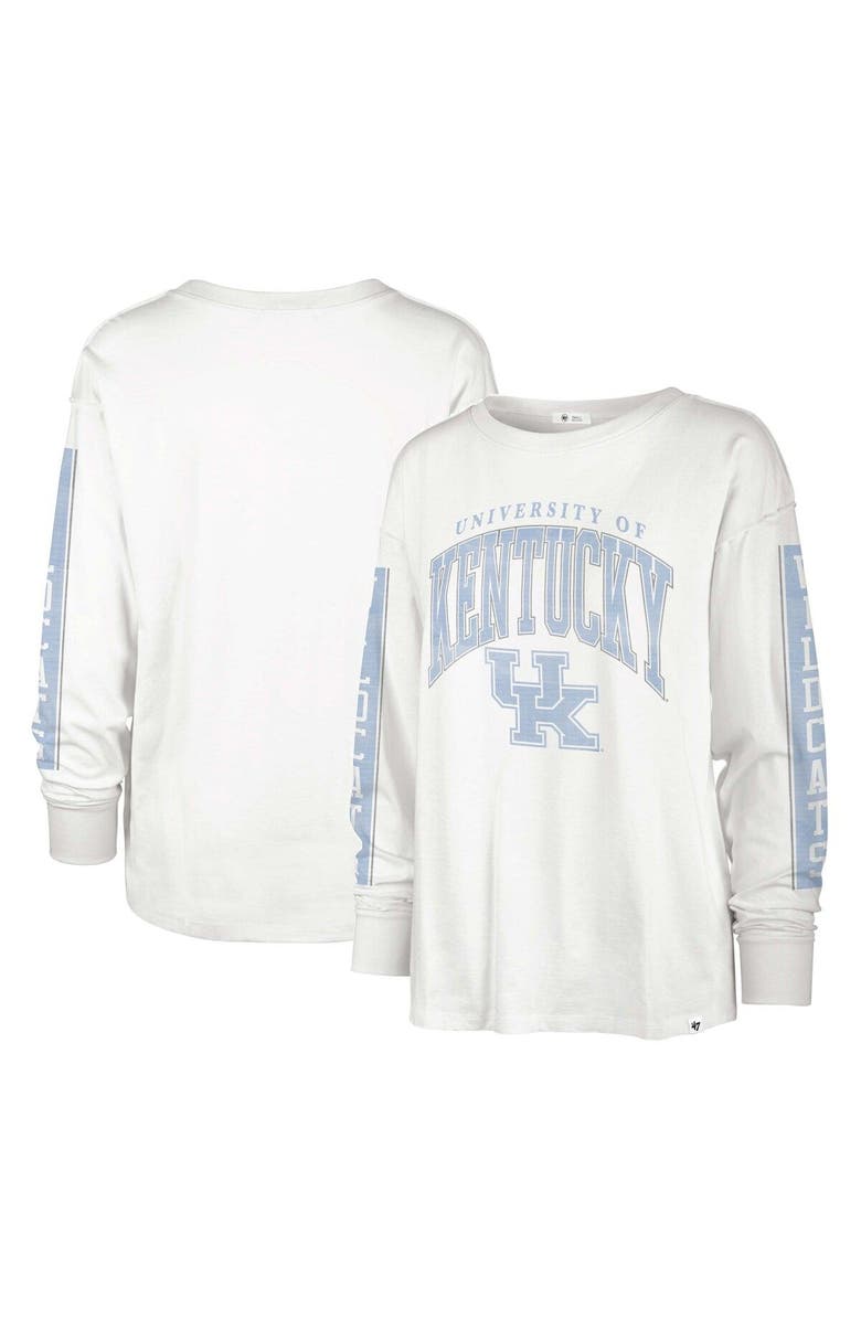 '47 Women's '47 Cream Kentucky Wildcats Statement SOA 3-Hit Long Sleeve T-Shirt, Main, color, 