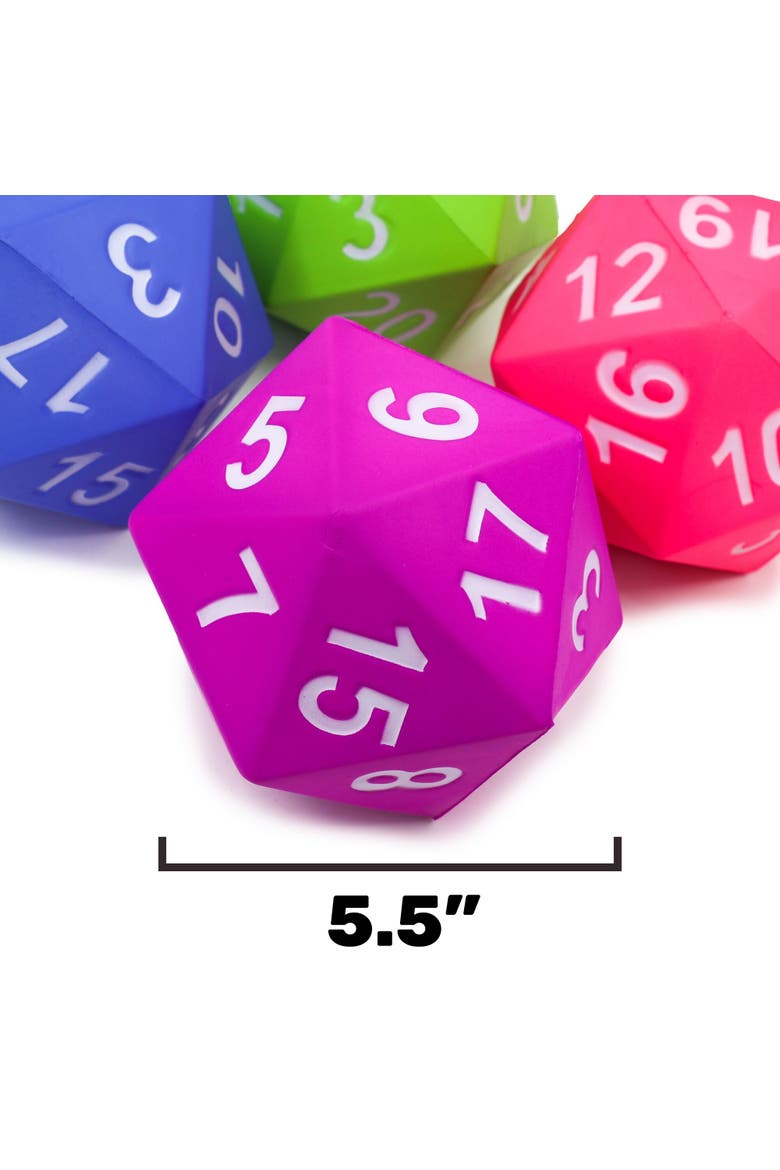 Giant D20 Foam Dice Purple, Alternate, color, Purple