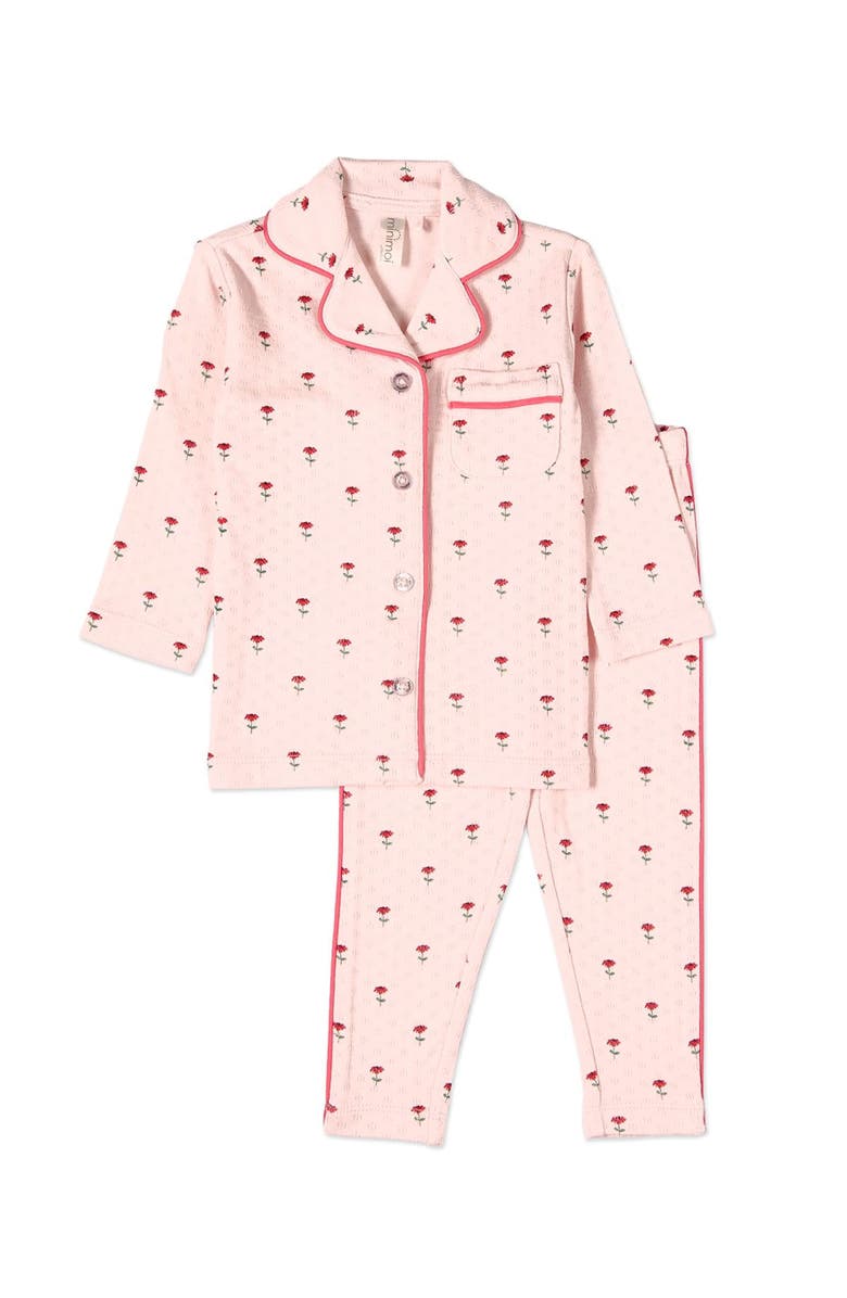 MiniMoi 2 Piece Kids Girls Dreams Pointelle Pajama Set, Main, color, Pink