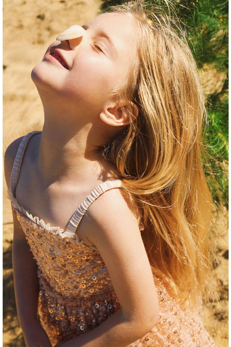 Kids' Disco Sequin Dress, Alternate, color, GOLD