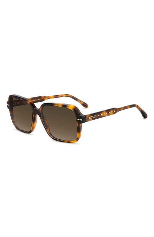 Isabel Marant 57mm Gradient Rectangular Sunglasses In Multi