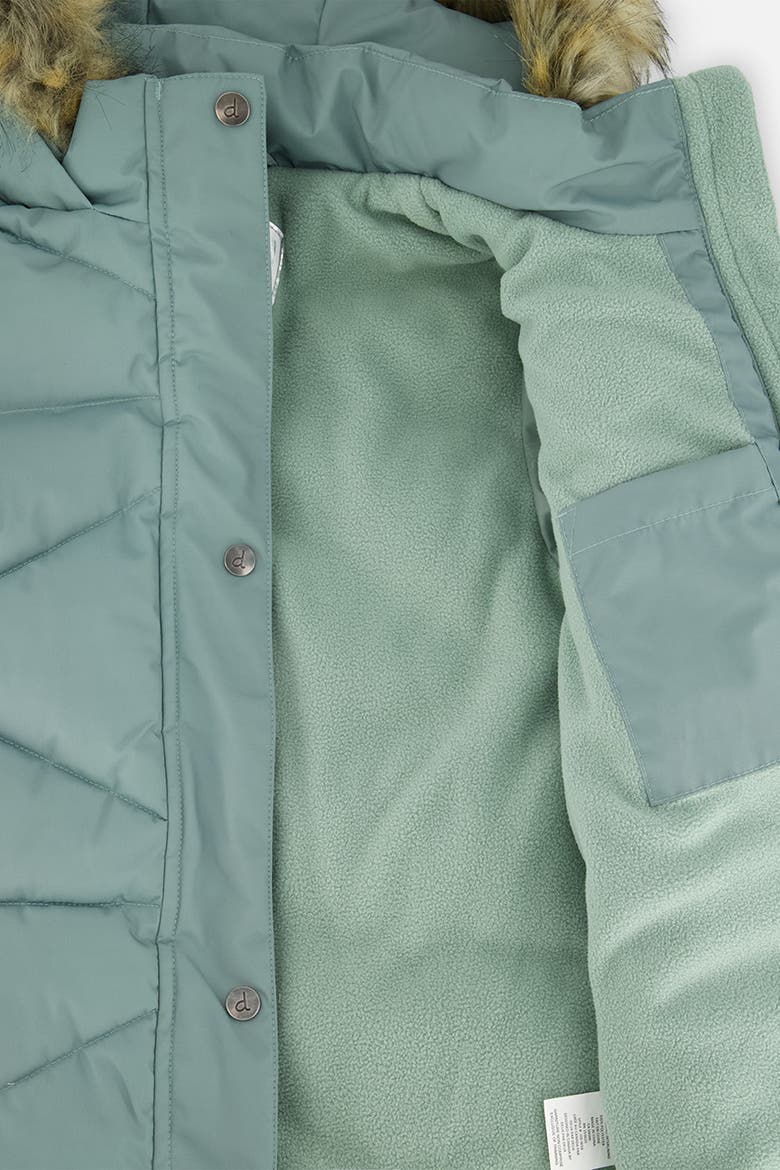Long Fleece Lined Diamond Quilted Winter Puffer Coat, Alternate, color, Sage Green