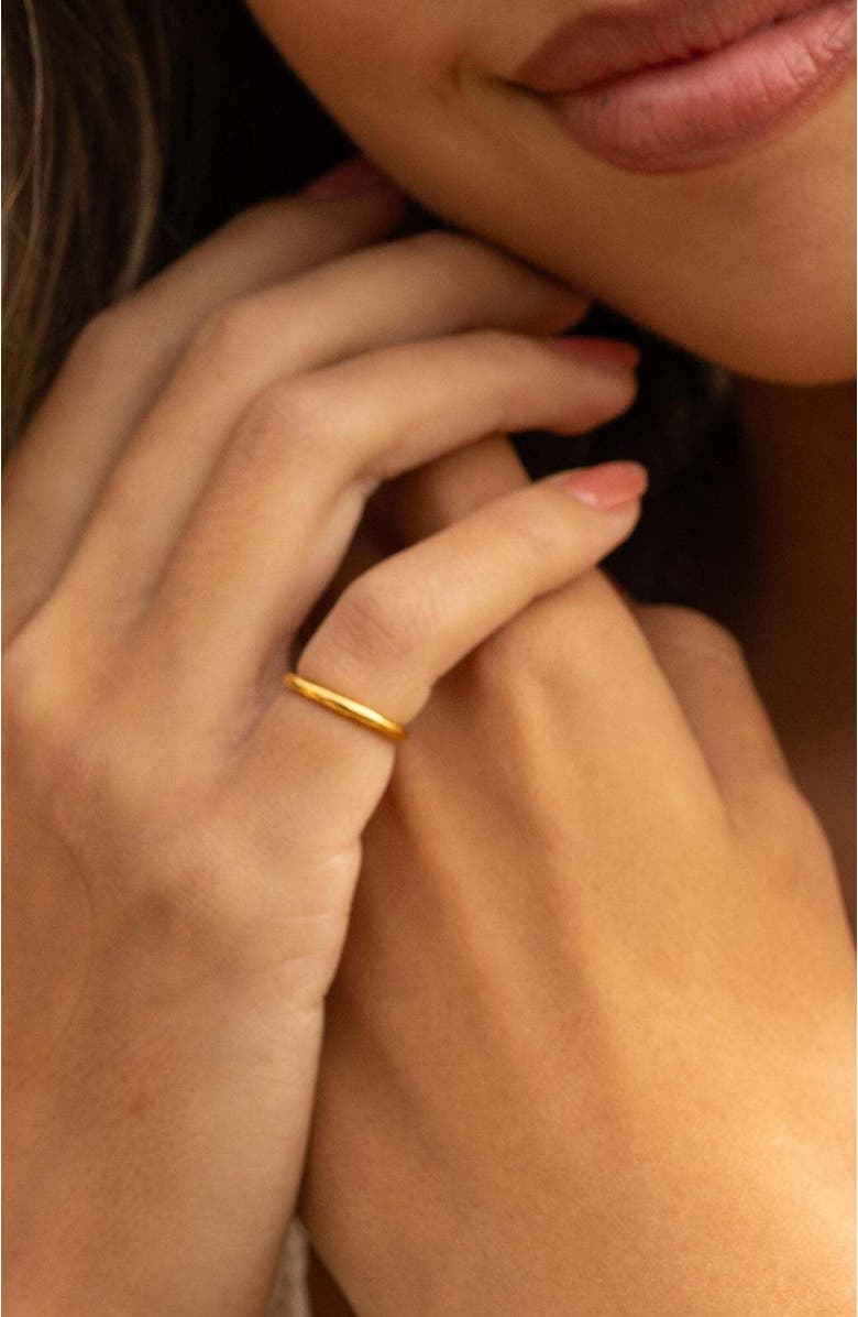 Mantra Pinky Promise Ring, Alternate, color, Yellow Gold
