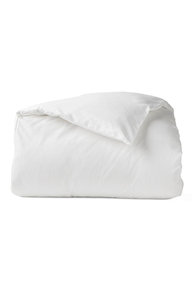 Heirloom Organic Cotton Sateen Duvet Cover, Main, color, ALPINE WHITE