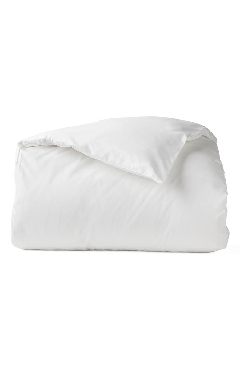 Coyuchi Heirloom Organic Cotton Sateen Duvet Cover, Main, color, Alpine White