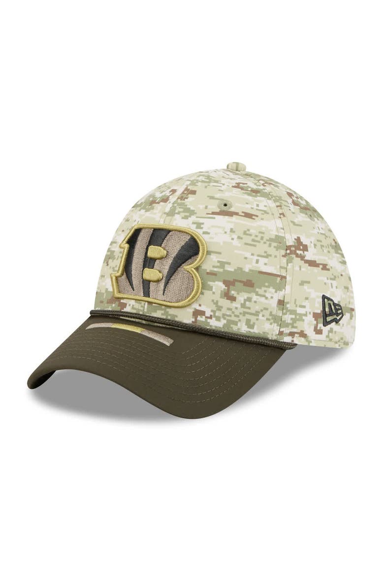 Men's New Era  Camo Cincinnati Bengals 2025 Salute to Service 39THIRTY Flex Hat, Alternate, color, Camo