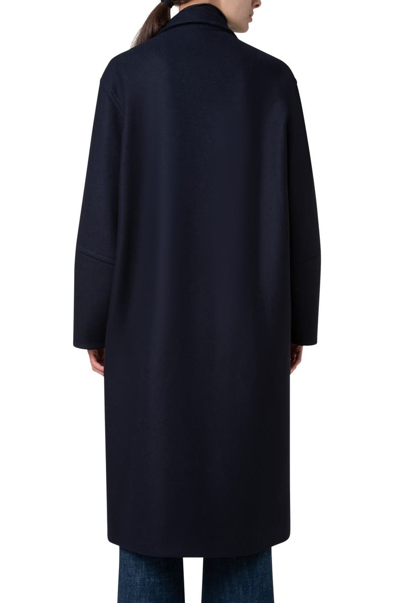 Akris punto Double Breasted Wool Blend Felt Long Coat, Alternate, color, 