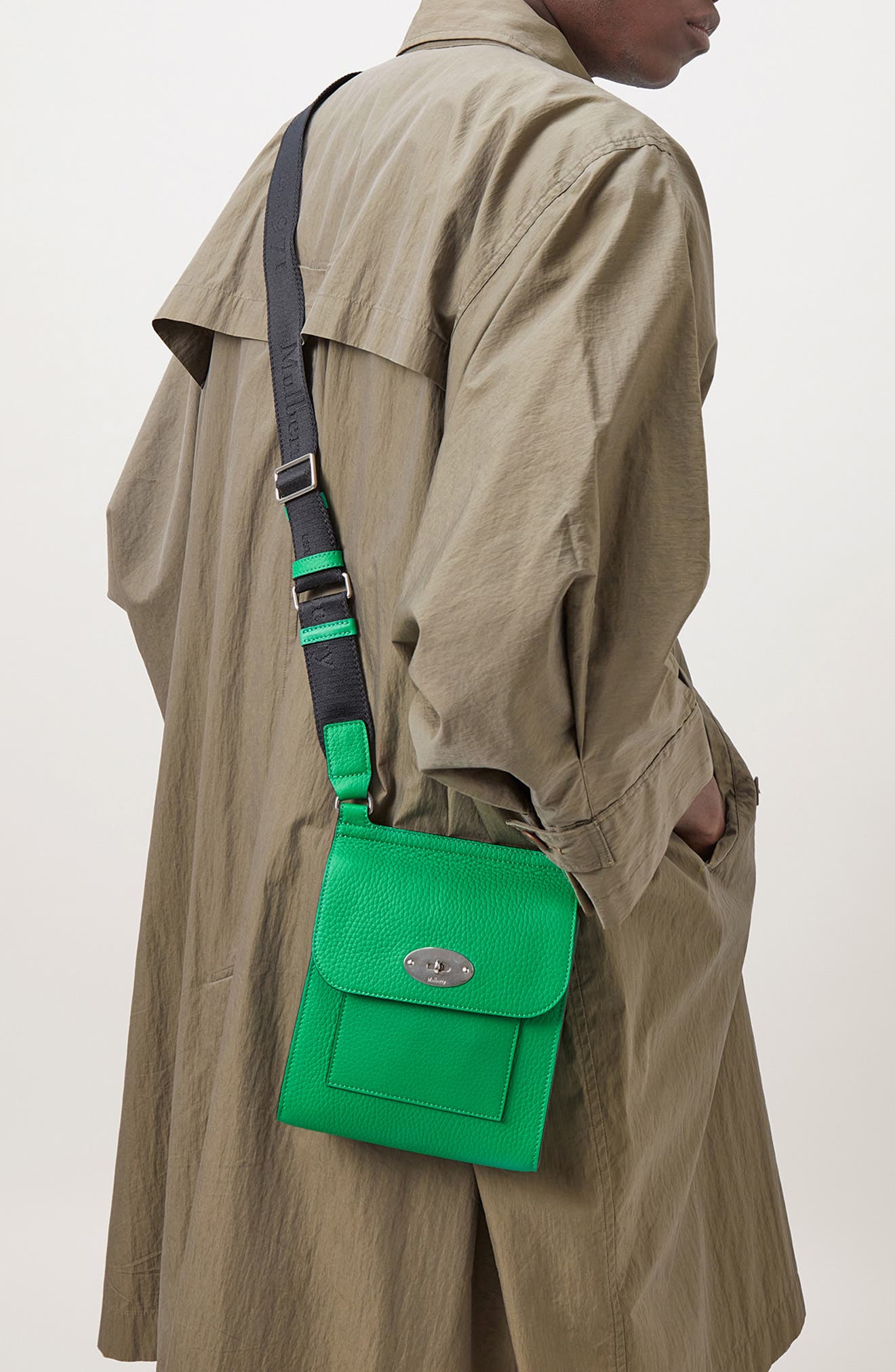 Small Antony Leather Crossbody Bag, Alternate, color, LAWN GREEN