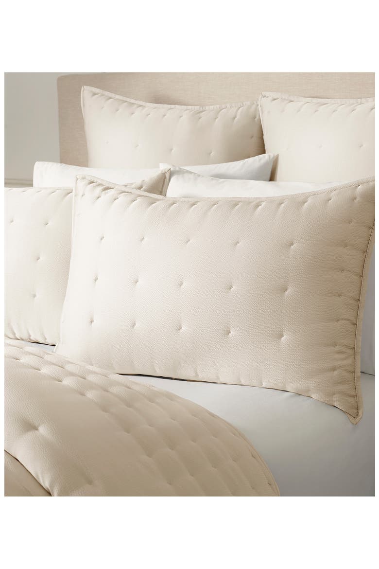 Hammered Silk & Cotton Blend Sham, Alternate, color, IVORY