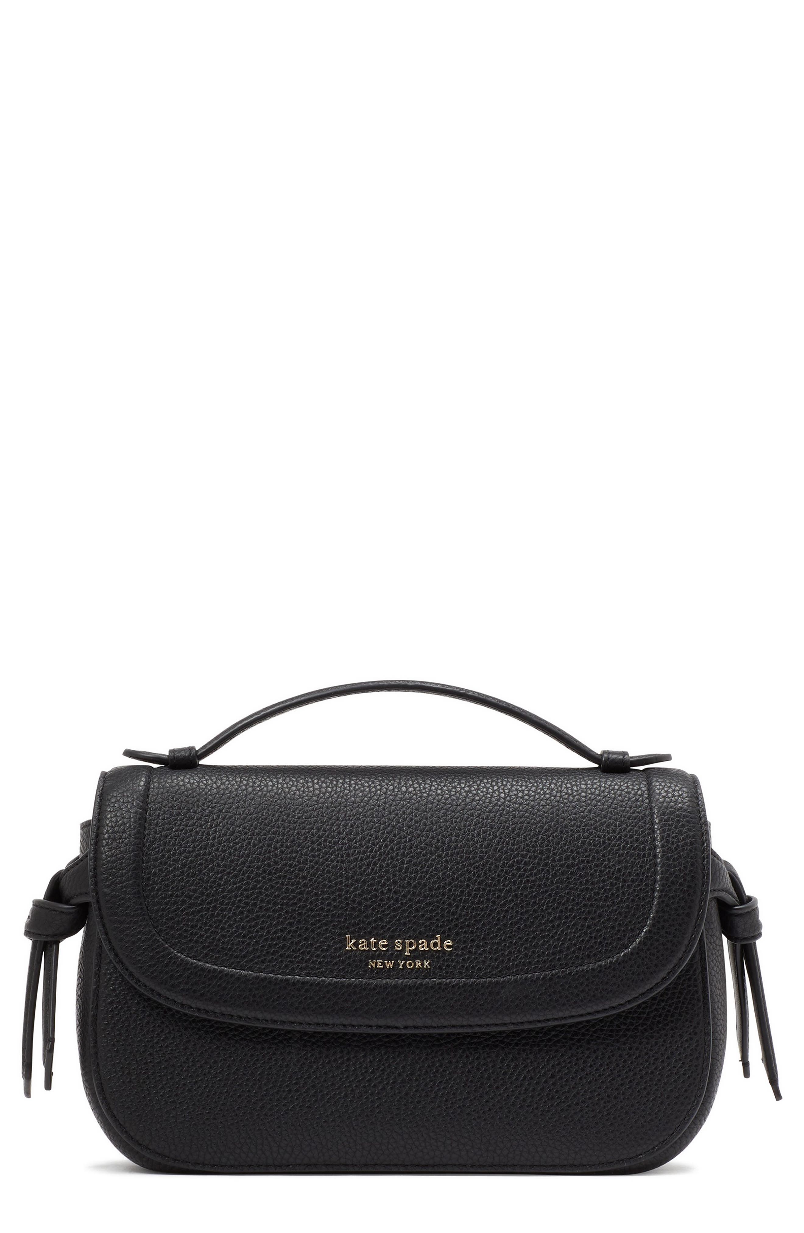 Kate Spade New York knott pebbled leather convertible crossbody bag, Main, color, 